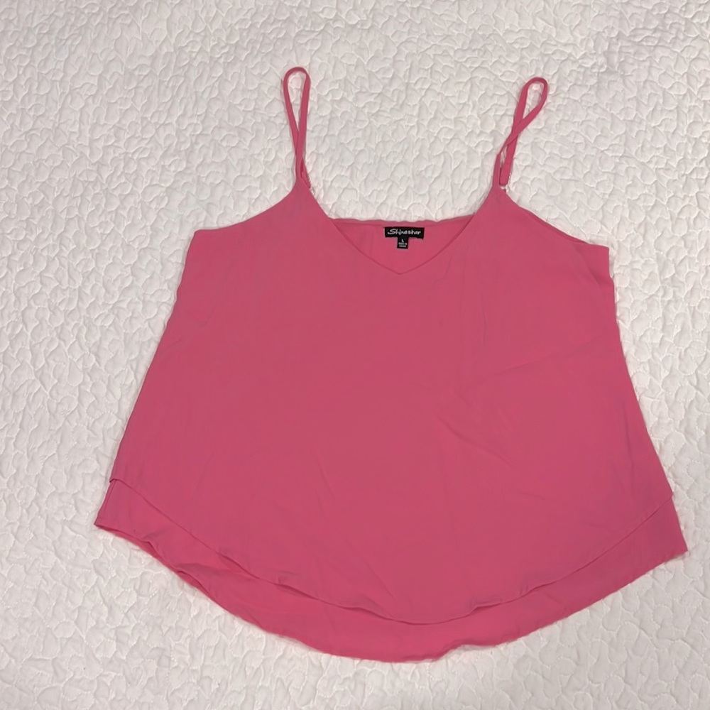 Shinestar pink self-lined camisole L